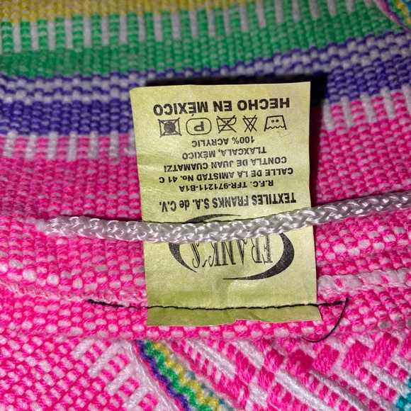 Colorful Woven Fabric Hippie Boho Backpack Bag - Picture 4 of 4